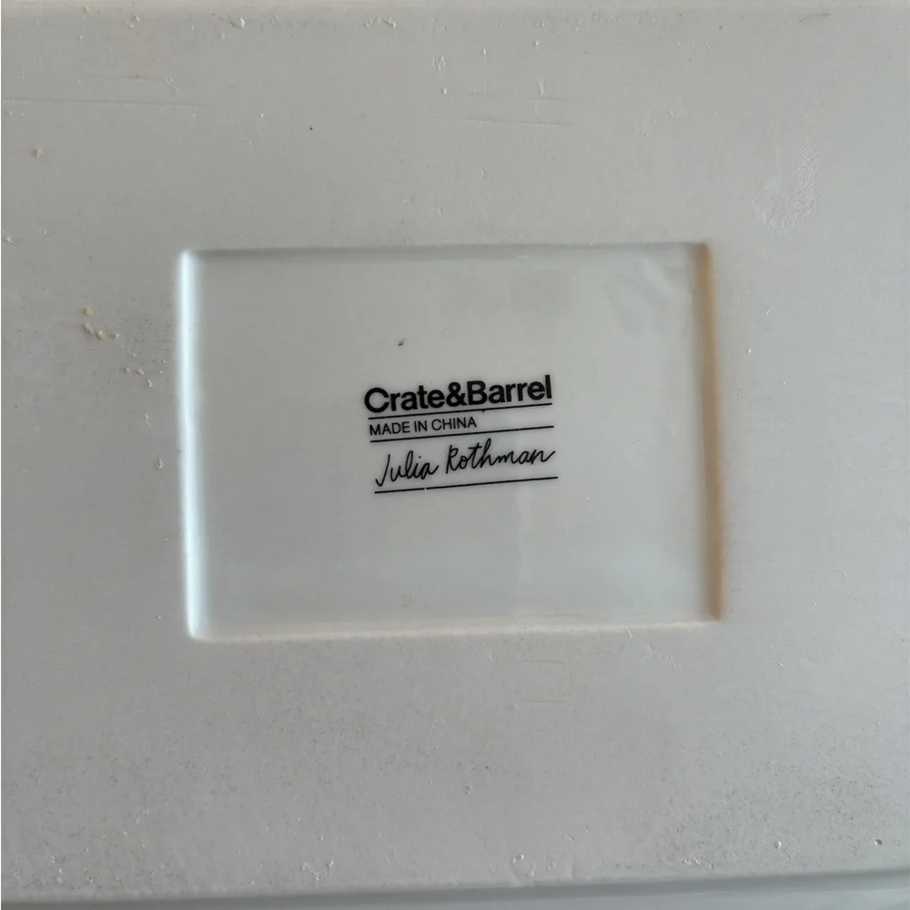 Crate & Barrel Christmas Serving Platter Tray Yule Town Holiday Julia Rothman